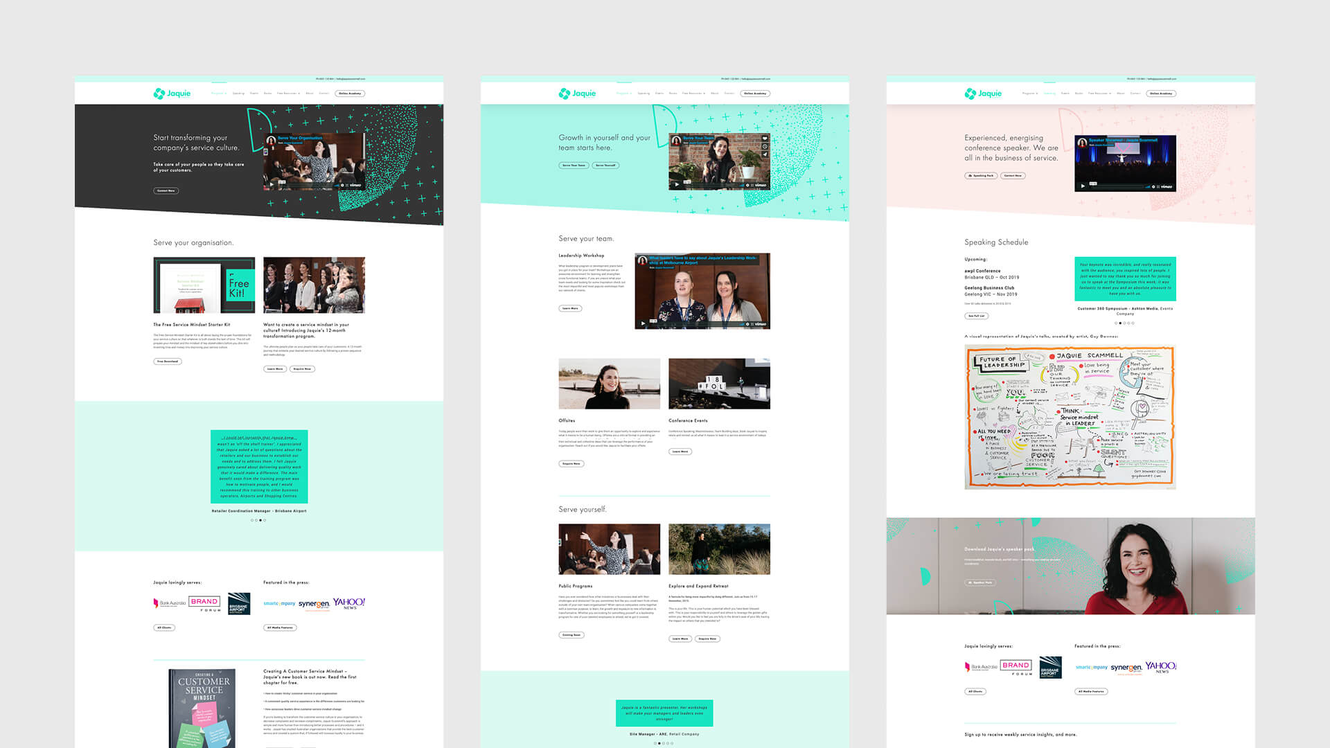 Jaquie Scammell Website 6 Archetype Pages