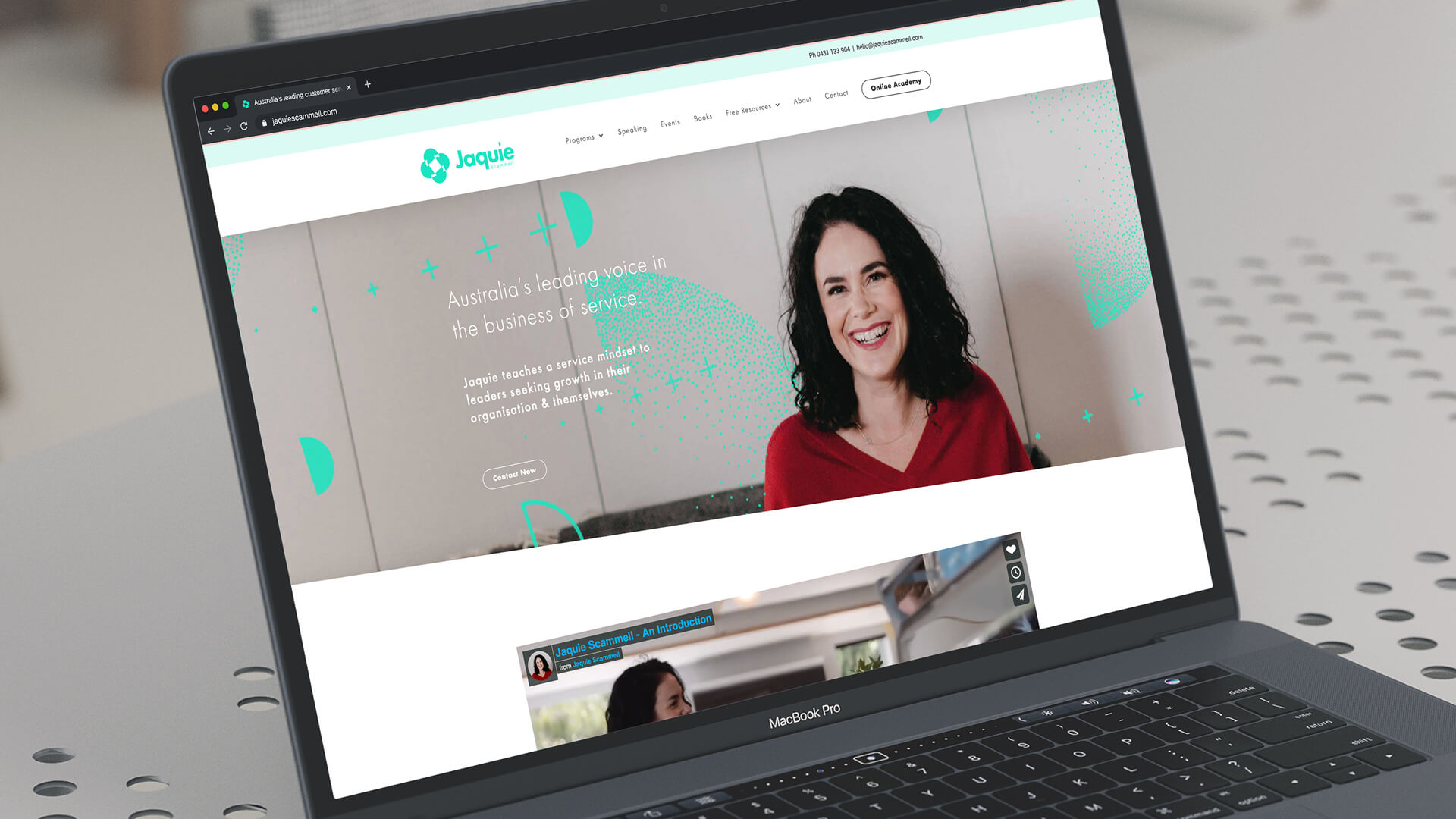Jaquie Scammell Website Home Page